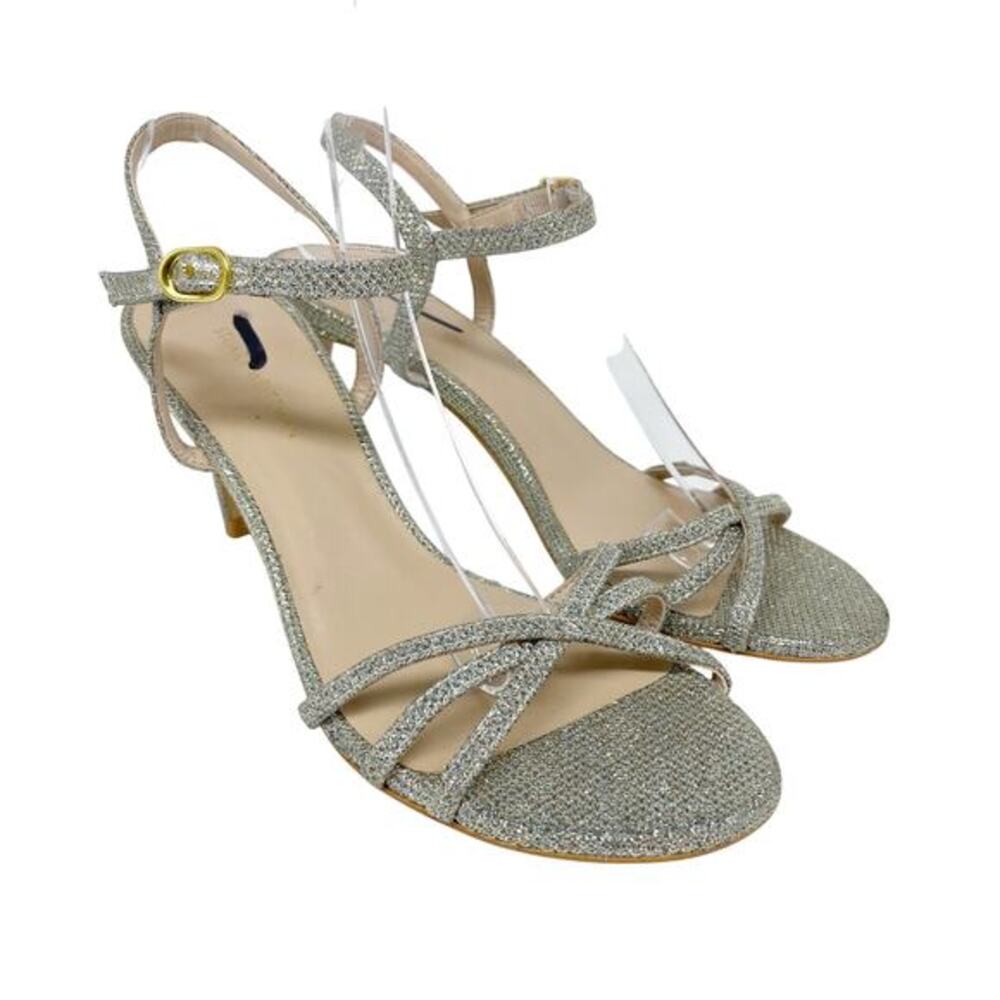 Stuart Weitzman Women's Starla Metallic Sandals Silver Size 6.5
